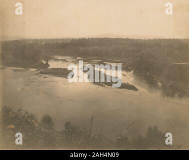 C1890, photo ancienne rivière Chenango de Binghamton, New York. SOURCE : photographie originale Banque D'Images