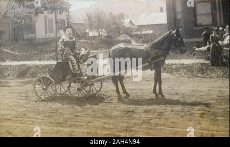 C Antique1890 photo, "circus jour de Binghamton, New York" SOURCE : photographie originale Banque D'Images