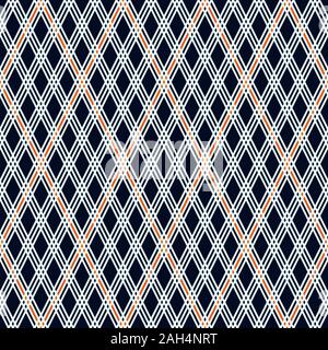 Rhomb détaillée illustration transparente comme un motif à carreaux tartan principalement dans les couleurs bleu et blanc Illustration de Vecteur