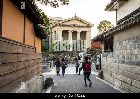 Ohara Museum of Art, Kurashiki Bikan Historical Quart de nuit, Kurashiki, préfecture d'Okayama, Japon Banque D'Images