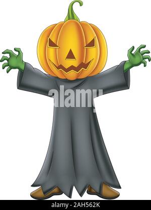 Cartoon Halloween citrouille Illustration de Vecteur