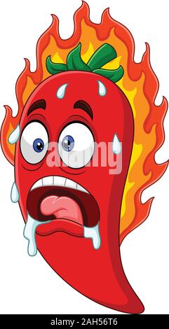 Cartoon chili pepper Illustration de Vecteur