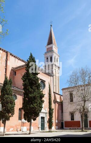 Campiello de la Chiesa et église San Francesco della Vigna, Campo San Francesco, Castello, Venise, Italie Banque D'Images