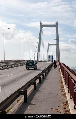 Edgar Cardoso pont sur la rivière Mondego à Figueira da Foz, Portugal Banque D'Images