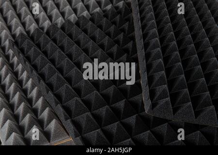 L'éponge mousse acoustique acoustique - Pyramide - ignifugeants éponge. Banque D'Images