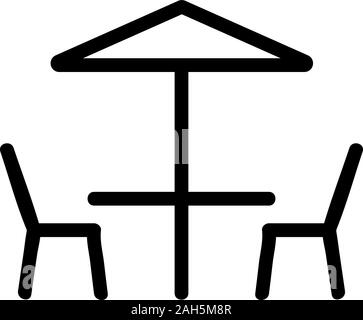 Terrasse d'été vecteur icône. Illustration symbole contour isolé Illustration de Vecteur