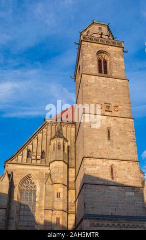 St George's gothique tardif Minster, la plus grande église-halle en Allemagne. Dinkelsbuhl, Franconia, Bavaria, Germany Banque D'Images