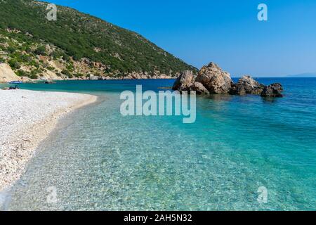 Vouti beach à l'île de Céphalonie Banque D'Images