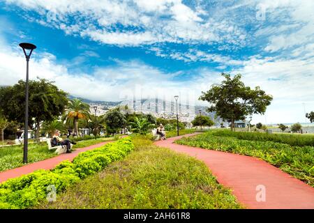 Praça do Povo, Funchal, Madère, Portugal Banque D'Images