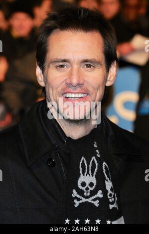 Jim Carrey. UK Premiere de 'Yes Man', Leicester Square, Londres. UK Banque D'Images