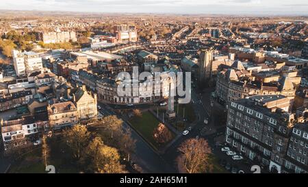 Photos de drones de Harrogate, North Yorkshire Towncenter Banque D'Images