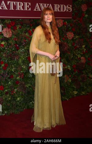 Le 65 Evening Standard Theatre Awards qui a eu lieu au London Coliseum, St Martin's Lane - Arrivées avec Florence Welch : où : London, Royaume-Uni Quand : 24 novembre 2019 Crédit : Mario Mitsis/WENN.com Banque D'Images