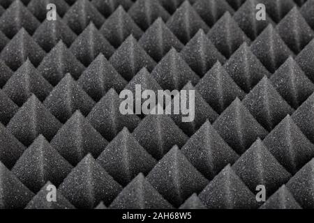 L'éponge mousse acoustique acoustique - Pyramide - ignifugeants éponge. 15 dansite éponge Pyramide, mousse acoustique à l'arrière-plan. Banque D'Images
