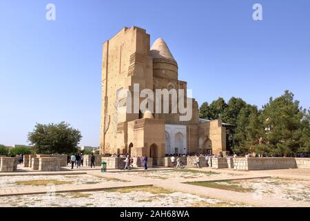 Shakhrisabz, Ouzbékistan - 29 août 2018 : Mausolée complexe Dorus-Saodat Banque D'Images