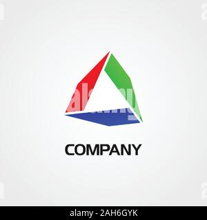 Logo Triangle Concept, l'habillement, l'automobile, l'entreprise moderne, modèle de conception de logo, l'Organisation de trois éléments, le mouvement, l'humanité, vecteur EPS 10 Illustration de Vecteur