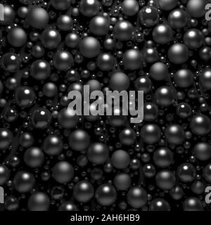 Résumé fond perles noires produites par ordinateur - Banque D'Images