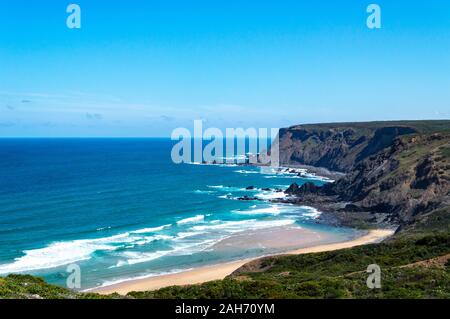 Côte de l'Atlantique au printemps, Alentejo Portugal Banque D'Images