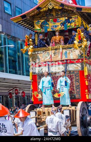 Participants à Gion Matsuri à Kyoto, Japon Banque D'Images