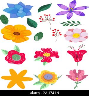 Clip fleur art design Illustration de Vecteur