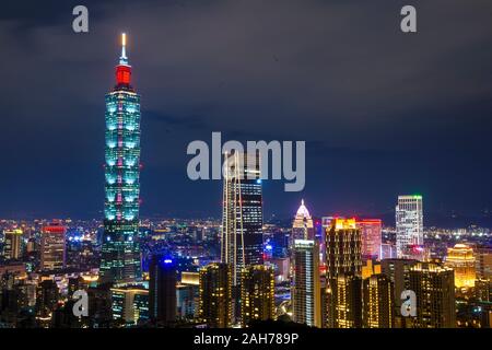La scène du bâtiment Taipei 101 et de la ville de Taipei Taiwan Banque D'Images