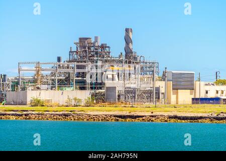 La centrale électrique au gaz naturel à Port Adélaïde, Australie du Sud, l'île de Torrens Banque D'Images