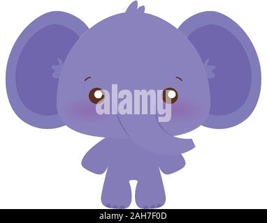 Cute cartoon animal éléphant design, zoo life nature de l'enfance et de l'adorable personnage thème Vector illustration Illustration de Vecteur