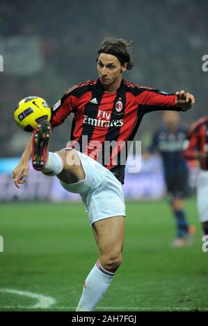 Milan Italie,15 novembre 2010, SAN SIRO, Soccer Seria UN 2010/2011,FC Inter - AC Milan : Zlatan Ibrahimovic Banque D'Images