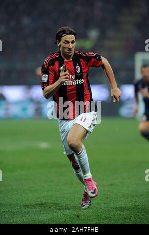Milan Italie,15 novembre 2010, SAN SIRO, Soccer Seria UN 2010/2011,FC Inter - AC Milan : Zlatan Ibrahimovic Banque D'Images