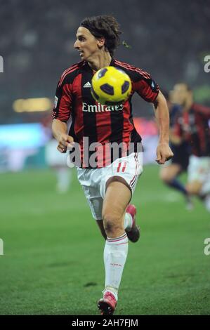 Milan Italie,15 novembre 2010, SAN SIRO, Soccer Seria UN 2010/2011,FC Inter - AC Milan : Zlatan Ibrahimovic Banque D'Images