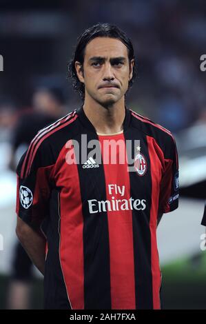 Milan, Italie, le 15 septembre 2010,'' SAN SIRO Stadium, Ligue des champions 2010/2011 , AC Milan - AJ Auxerre : Alessandro Nesta avant le match Banque D'Images