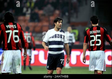 Milan, Italie, 01 février 2011, ' ' SAN SIRO Stadium, un championnat de football sérieux 2010/2011, l'AC Milan - SS Lazio : Giuseppe Sculli Banque D'Images