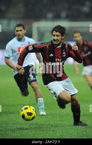 Milan Italie, 28 février 2011, 'G.Meazza San Siro Stadium, ' Campionato di Calcio 2010/2011 Série A, Milan AC - SSC Napoli : Pato en action au cours de t Banque D'Images