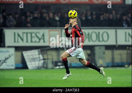 Milan Italie, 28 février 2011, 'G.Meazza San Siro Stadium, ' Campionato di Calcio 2010/2011 Série A, Milan AC - SSC Napoli : Ignazio Abate en action Banque D'Images