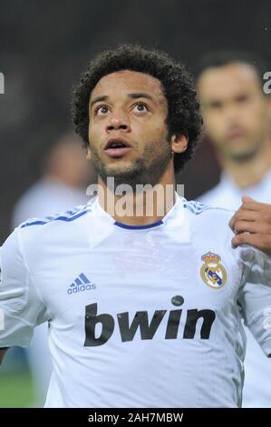 Milan, Italie , 03 novembre 2010, 'un' Siro Stadium, Ligue des champions 2010/2011, l'AC Milan - Real Madrid CF : Marcelo pendant le match Banque D'Images