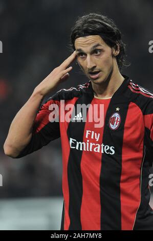 Milan, Italie , 03 novembre 2010, 'un' Siro Stadium, Ligue des champions 2010/2011, l'AC Milan - Real Madrid CF : Zlatan Ibrahimovic lors du match Banque D'Images