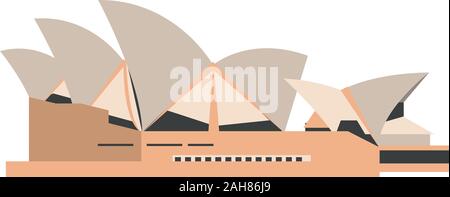 Sidney opera house icône moniment Illustration de Vecteur