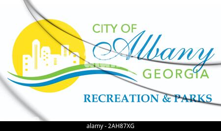3D Emblème d'Albany (Géorgie), États-Unis. 3D Illustration. Banque D'Images