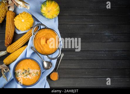 Soupe de crème de potiron Banque D'Images