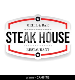 Steak House Restaurant vintage sign Illustration de Vecteur