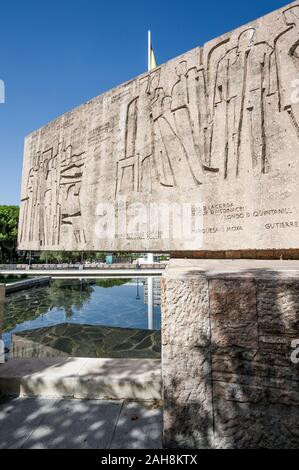 Monument de la découverte de l'Amérique par Joaquín Vaquero Turcios à Jardines del Descubrimiento park à la place Plaza de Colón, Madrid, Espagne Banque D'Images