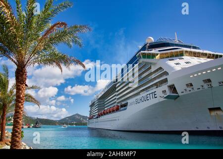 Celebrity Silhouette et palmiers Banque D'Images