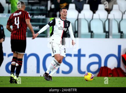 Turin, ITALIE - 10 novembre 2019: Federico Bernardeschi en action pendant la série A 2019/2020 JUVENTUS / MILAN au stade Allianz. Banque D'Images