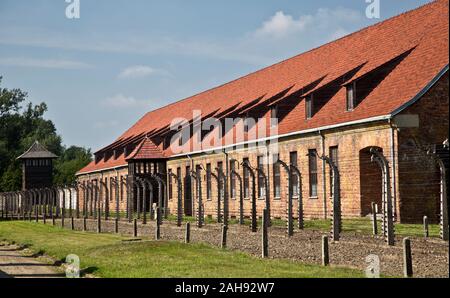 Vues d'AUSCHWITZ Oswiecim en Pologne Banque D'Images