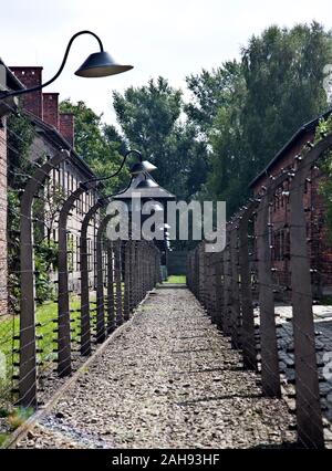 Vues d'AUSCHWITZ Oswiecim en Pologne Banque D'Images