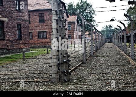 Vues d'AUSCHWITZ Oswiecim en Pologne Banque D'Images