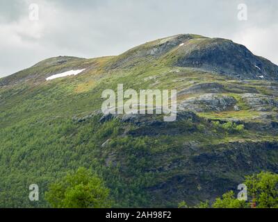 Pic de la Malla fells, vu Saanatunturi Enontekija ont chuté de, Finlande, Banque D'Images