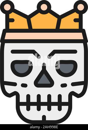 Masque de mort tatouage vecteur, sketch télévision couleur ligne icône. Illustration de Vecteur