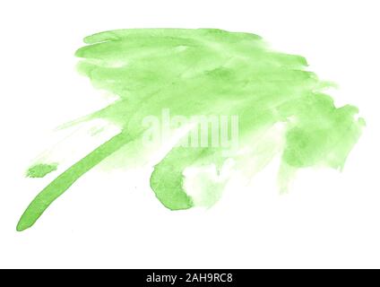 Texture vert aquarelle abstraite comme arrière-plan. Tache lumineuse aquarelle. Les projections de liquide de la peinture aquarelle. Banque D'Images