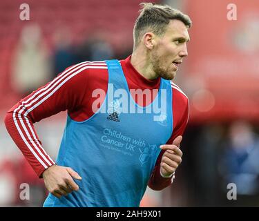 26 décembre 2019, stade de la lumière, Sunderland, Angleterre ; Sky Bet League 1, Sunderland v Bolton Wanderers : Charlie Wyke (9) de Sunderland au cours de l'échauffement avant-match Crédit : Iam brûler/News Images Banque D'Images