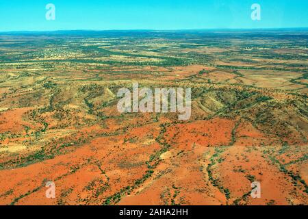 L'Australie, NT, arerial voir d'outback autour d'Alice Springs Banque D'Images